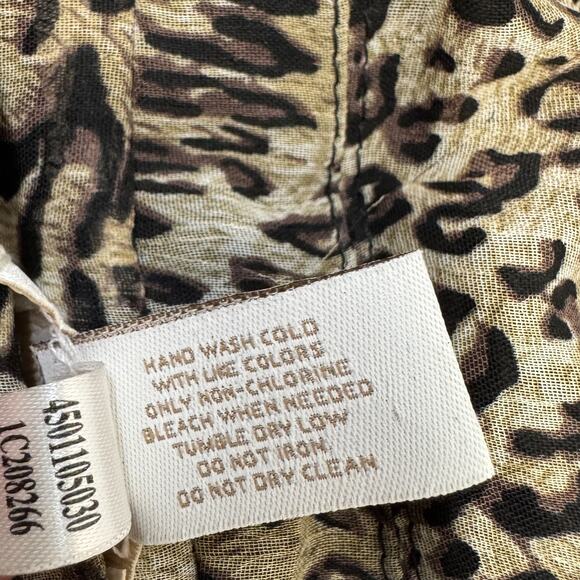 Womens Chicos Open Front Jacket Size 1 Animal Print Textured Distressed Abstract - Picture 7 of 7